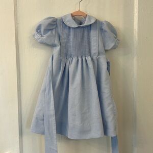 Peter Pan collar blue dress